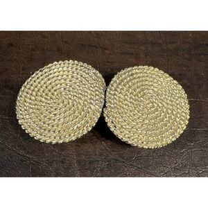 Douglas Paquette Signed golden Metal SPIRAL rope design Interlocking Belt Buckle